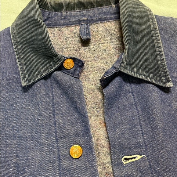 Vintage Wrangler Denim Chore Jacket Lined Size 40 - Picture 2 of 11